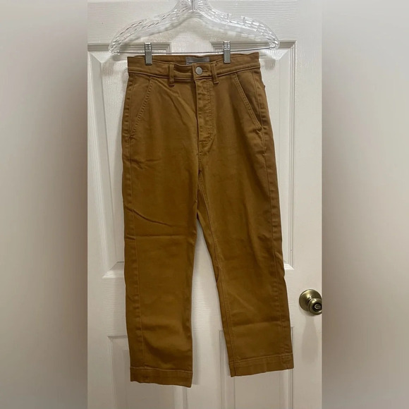 Everlane The Straight-Leg Crop High Rise Office Work Stretch Cotton Size 2 - Picture 1 of 11